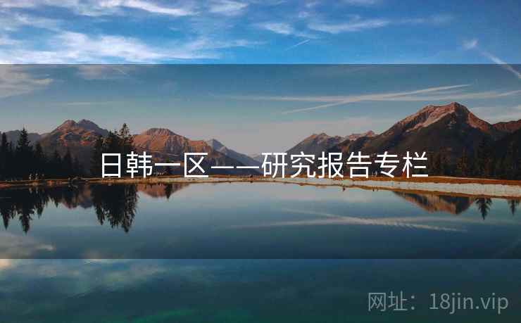 日韩一区——研究报告专栏